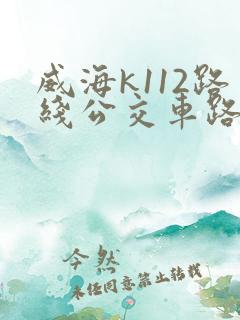 威海k112路线公交车路线查询