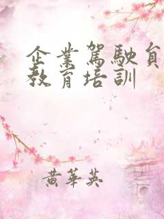 企业驾驶员安全教育培训