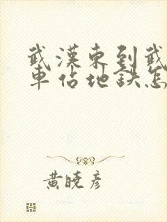 武汉东到武昌火车站地铁怎么坐
