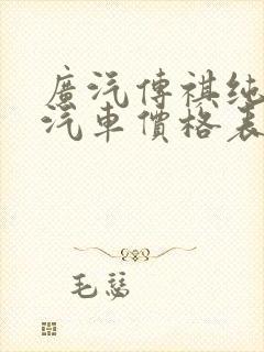 广汽传祺纯电动汽车价格表