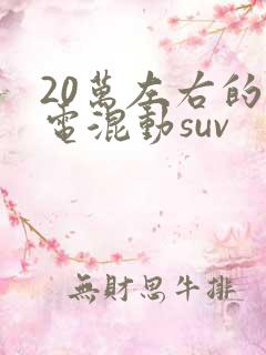 20万左右的油电混动suv 20万左右的油电混动suv