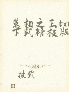 万相之王txt下载精校版