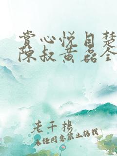赏心悦目楚青丝陈叔黄磊全文在线阅读