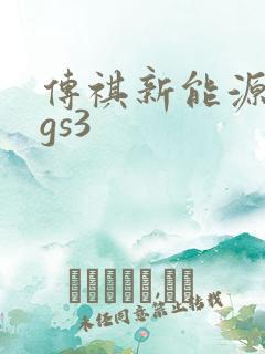 传祺新能源汽车gs3