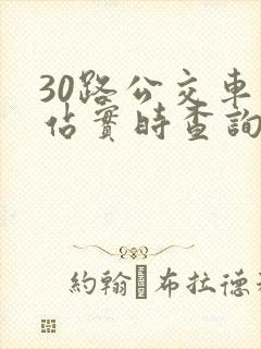 30路公交车到站实时查询