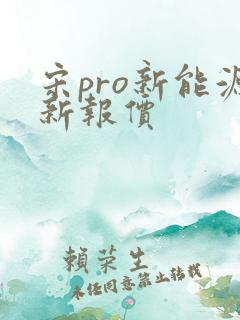 宋pro新能源新报价 宋pro新能源新报价