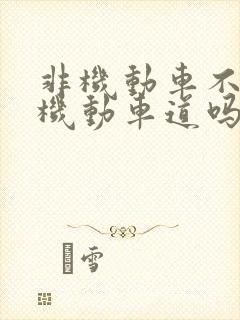 非机动车不能走机动车道吗