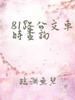 81路公交车实时查询