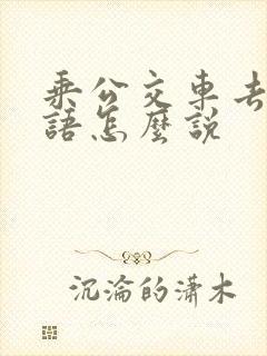 乘公交车去用英语怎么说