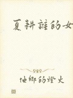 夏耕谁的女婿