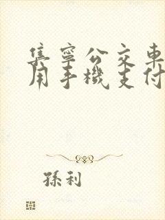 集宁公交车怎么用手机支付