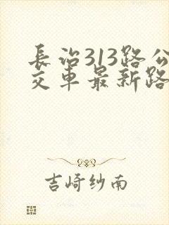 长治313路公交车最新路线和时间