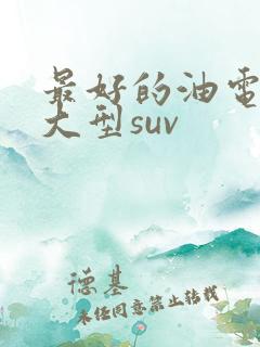 最好的油电混动大型suv