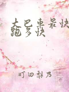 大巴车最快可以跑多快
