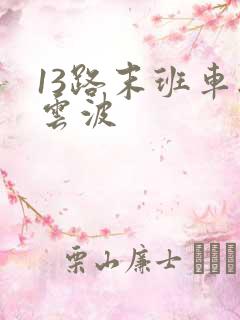 13路末班车刘云波