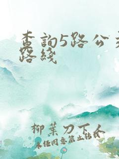 查询5路公交车路线
