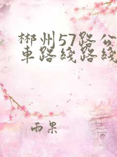 郴州57路公交车路线路线