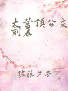 大营镇公交车时刻表 大营镇公交车时刻表