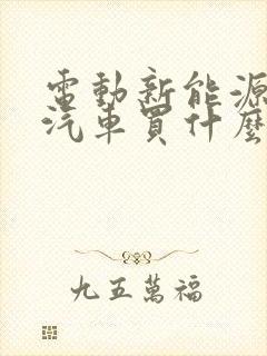 电动新能源电动汽车买什么牌子好