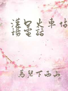 汉口火车站停车场电话
