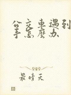 公交车遇到咸猪手怎么办