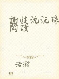 谢歧沈沅珠免费阅读