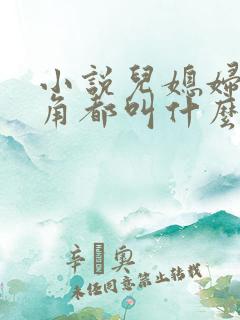 小说儿媳妇女主角都叫什么