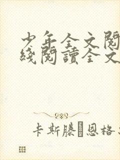 少年全文阅读在线阅读全文第一季