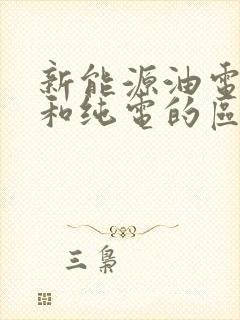新能源油电混合和纯电的区别