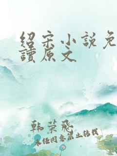 绍宋小说免费阅读原文