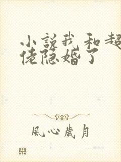 小说我和超级大佬隐婚了