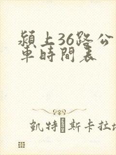颍上36路公交车时间表