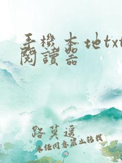 手机本地txt阅读器