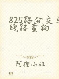 825路公交车线路查询