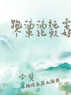 跑滴滴纯电车哪个车比较好