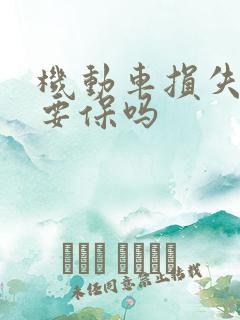 机动车损失保险要保吗