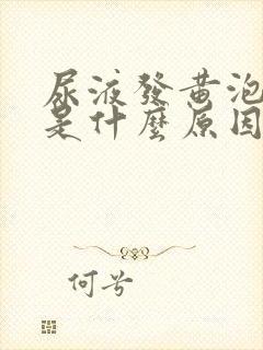 尿液发黄泡沫多是什么原因