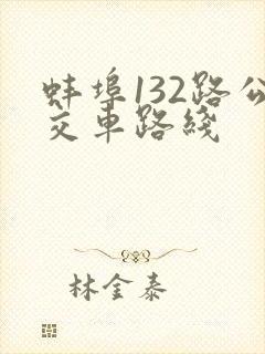 蚌埠132路公交车路线