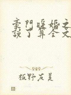豪门暖婚之夫人说了算全文免费阅读