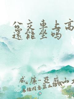 公交车上高潮了还能坐吗