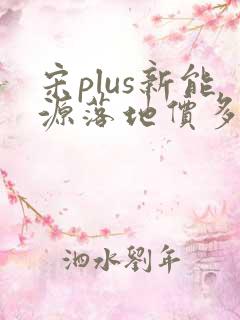 宋plus新能源落地价多少钱