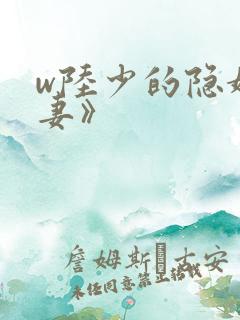 w陆少的隐婚罪妻》