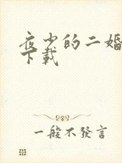 夜少的二婚新妻下载