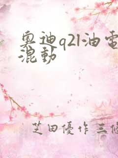 奥迪q2l油电混动 奥迪q2l油电混动