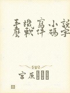 手机写小说用什么软件码字