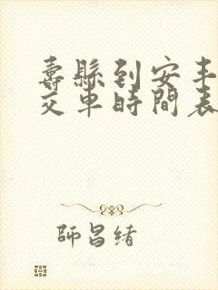 寿县到安丰的公交车时间表