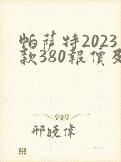 帕萨特2023款380报价及图片价格