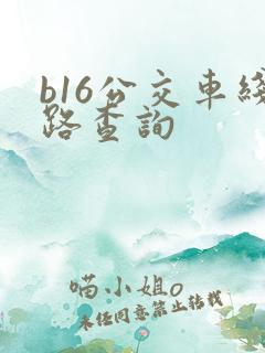 b16公交车线路查询
