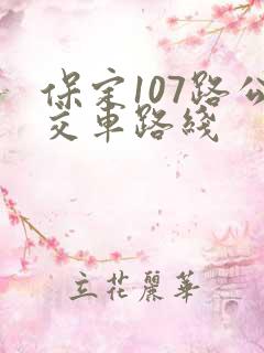 保定107路公交车路线