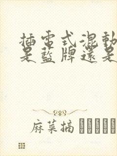 插电式混动上牌是蓝牌还是绿牌